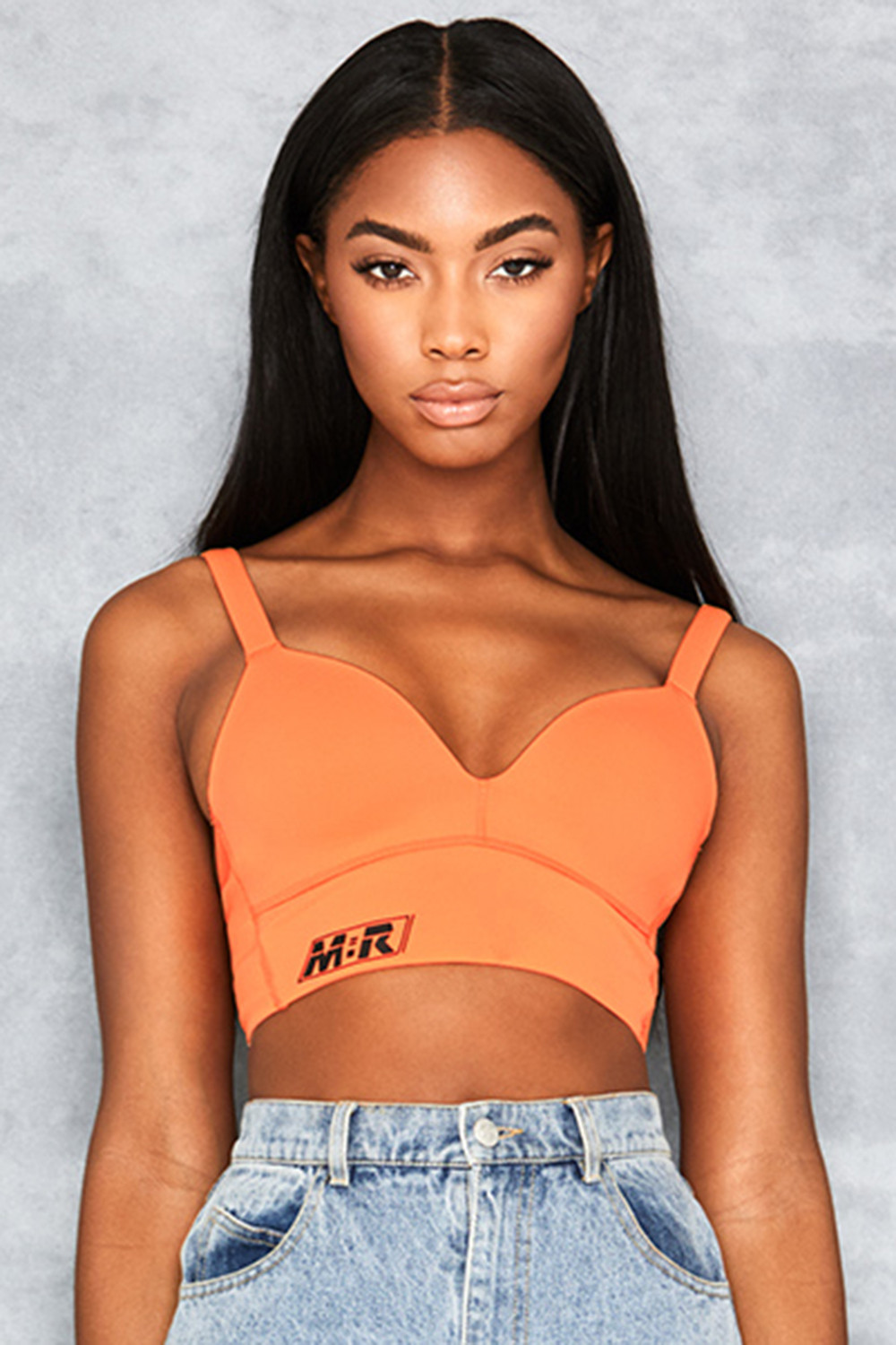 Orange neon crop top outlet